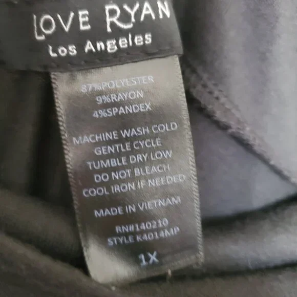 Love Ryan Los Angela Black Roll Top Maxi Skirt 1X EUC - Picture 12 of 13